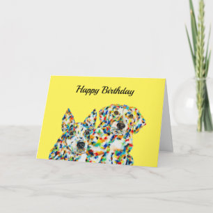 Plott Hound & Australian Shepherd Birthday Card Karte