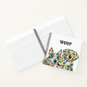 Plott Hound & Australian Shepherd Square Notebook Notizblock (Innenseite)