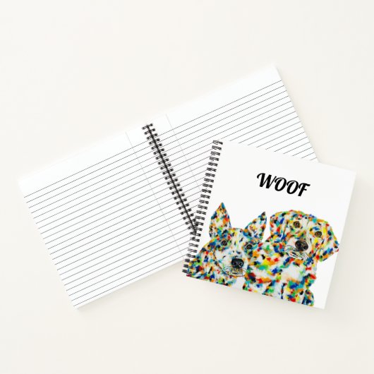 Plott Hound & Australian Shepherd Square Notebook Notizblock (Innenseite)
