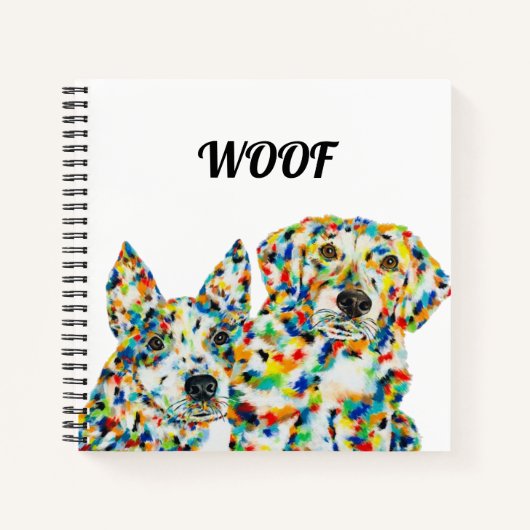 Plott Hound & Australian Shepherd Square Notebook Notizblock (Vorderseite)