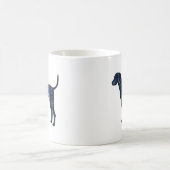 Plott Hound Black Watercolor Silhouette Kaffeetasse (Mittel)