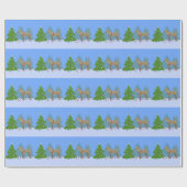 Plott Hound Decorating Tree in Forest - Light Geschenkpapier (Flach)