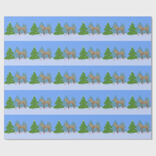 Plott Hound Decorating Tree in Forest - Light Geschenkpapier (Flach)