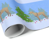 Plott Hound Decorating Tree in Forest - Light Geschenkpapier (Rolleneckpunkt)