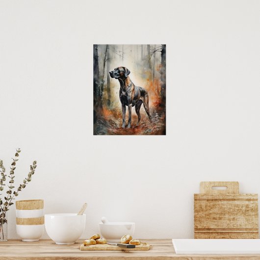 Plott Hound Dog Art Print Poster (Küche)