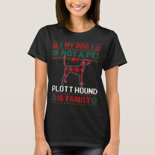 Plott Hound Dog Matching Pajama Familie Ugly Chris T-Shirt