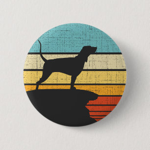 Plott Hound Eigentümer Retro Vintag 60er 70er Dog  Button