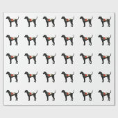 Plott Hound Hund Breed Boho Silhouette Geschenkpapier (Flach)