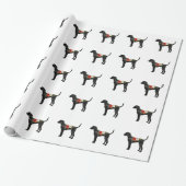 Plott Hound Hund Breed Boho Silhouette Geschenkpapier (Ungerollt)