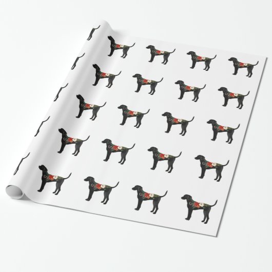 Plott Hound Hund Breed Boho Silhouette Geschenkpapier (Ungerollt)