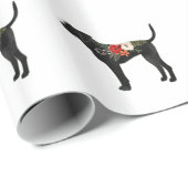 Plott Hound Hund Breed Boho Silhouette Geschenkpapier (Rolleneckpunkt)