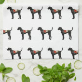 Plott Hound Hund Breed Boho Silhouette Geschirrtuch (Gefaltet)