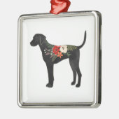 Plott Hound Hund Breed Boho Silhouette Ornament Aus Metall (Links)