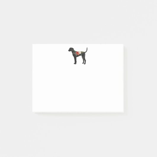 Plott Hound Hund Breed Boho Silhouette Post-it Klebezettel (Vorderseite)