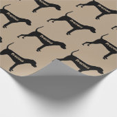 Plott Hound Hund Silhouette Geschenkpapier (Ecke)