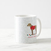 Plott Hound Jagd Hund Frohe Weihnachtsgestaltung Kaffeetasse (VorderseiteRechts)
