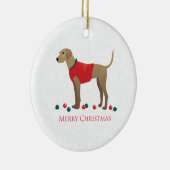 Plott Hound Jagd Hund Frohe Weihnachtsgestaltung Keramik Ornament (Rechts)