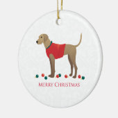 Plott Hound Jagd Hund Frohe Weihnachtsgestaltung Keramik Ornament (Links)