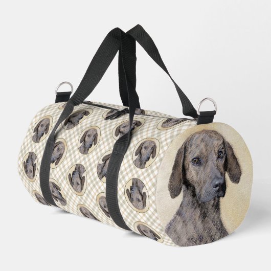 Plott Hound Malerei Brindle Niedlich Original Hund Duffle Bag (Linke Seite)