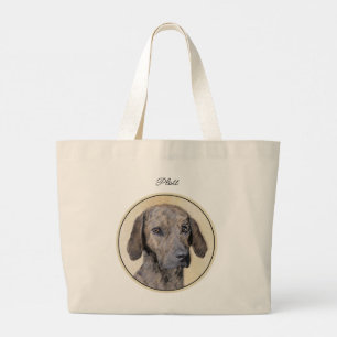 Plott Hound Malerei Brindle Niedlich Original Hund Jumbo Stoffbeutel