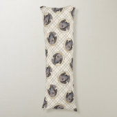 Plott Hound Malerei Brindle Niedlich Original Hund Seitenschläferkissen (Vorderseite Vertikal)