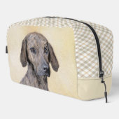 Plott Hound Malerei Brindle Niedlich Original Hund Waschbeutel (Rechte Ecke)