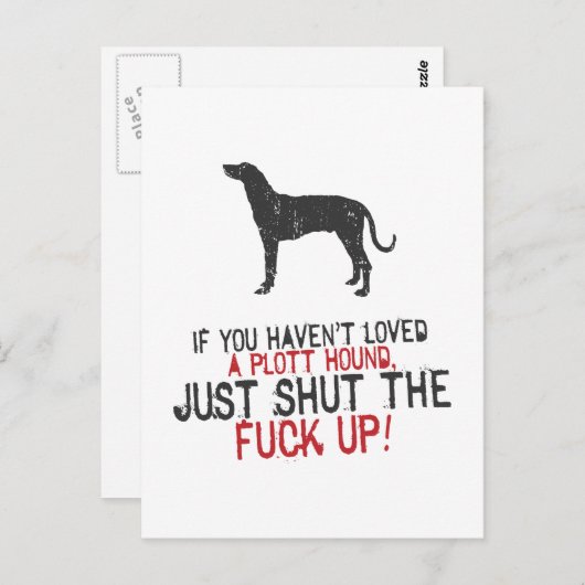 Plott Hound Postkarte (Vorne/Hinten)