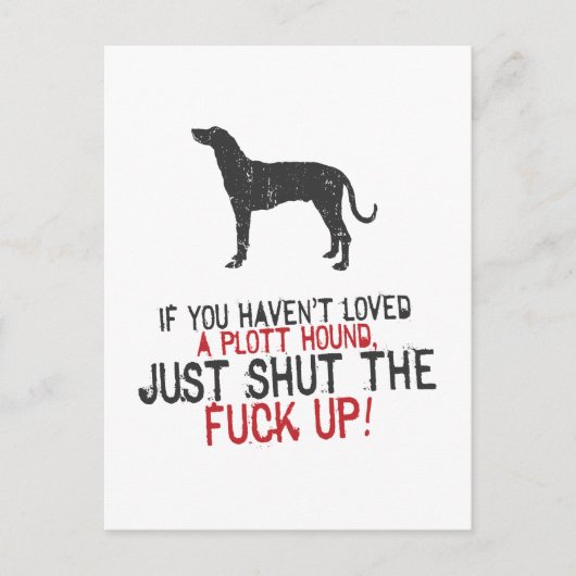 Plott Hound Postkarte (Vorderseite)