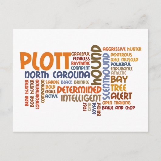 Plott Hound Postkarte (Vorderseite)
