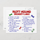 PLOTT HOUND Property Laws 2 Postkarte (Vorne/Hinten)