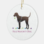 Plott Hound Weihnachten Keramik Ornament (Links)