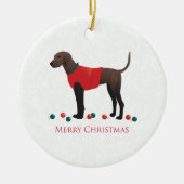 Plott Hound Weihnachten Keramikornament (Vorne)