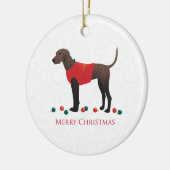 Plott Hound Weihnachten Keramikornament (Links)
