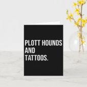 Plott Hounds und Tattoos Plotthound Eigentümer Hun Karte (Gelbe Blume)