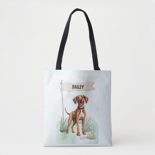 Plott-Wasserfarbe Personalisierter Hund Tasche (Vorderseite)