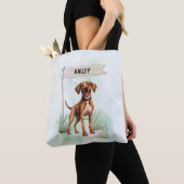 Plott-Wasserfarbe Personalisierter Hund Tasche (Von Nahem)