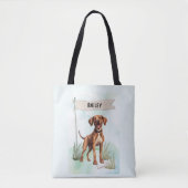 Plott Watercolor Personalized Dog Tasche (Vorderseite)