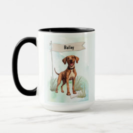 Plott Watercolor Personalized Dog Tasse