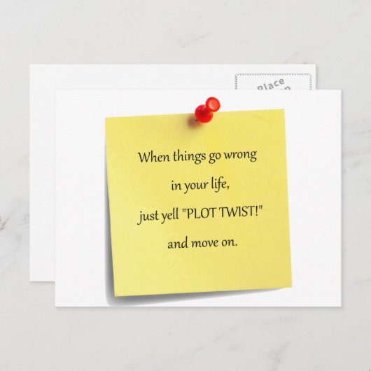 Plotte-Drehung Postit-Postkarte Postkarte (Vorne/Hinten)