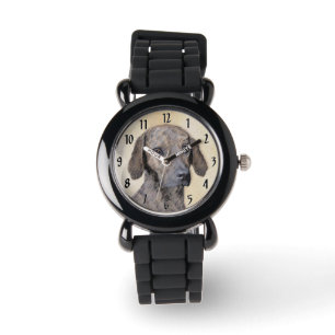 Plottengemälde - Niedliche Original Hundkunst Armbanduhr