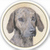 Plottengemälde - Niedliche Original Hundkunst Aufkleber (Vorderseite)