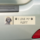 Plottengemälde - Niedliche Original Hundkunst Autoaufkleber (Auf Auto)