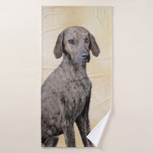 Plottengemälde - Niedliche Original Hundkunst Badhandtuch Set (Badehandtuch)