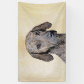 Plottengemälde - Niedliche Original Hundkunst Banner (Vertikal)