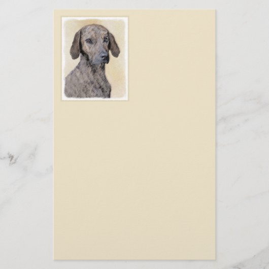 Plottengemälde - Niedliche Original Hundkunst Briefpapier (Vorderseite)