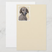Plottengemälde - Niedliche Original Hundkunst Briefpapier (Vorne/Hinten)