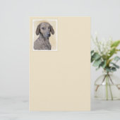Plottengemälde - Niedliche Original Hundkunst Briefpapier (Stehend Vorderseite)