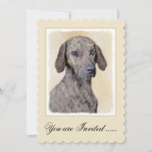 Plottengemälde - Niedliche Original Hundkunst Einladung