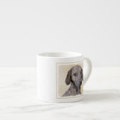 Plottengemälde - Niedliche Original Hundkunst Espressotasse (Vorderseite Rechts)