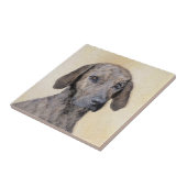Plottengemälde - Niedliche Original Hundkunst Fliese (Seite)